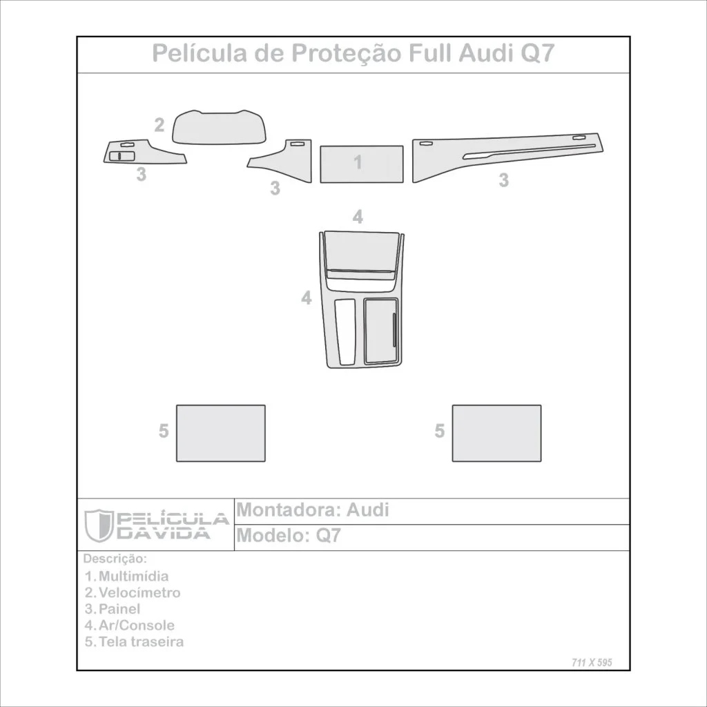 Pelicula protecao ppf Kit full ppf Audi Q7 2022