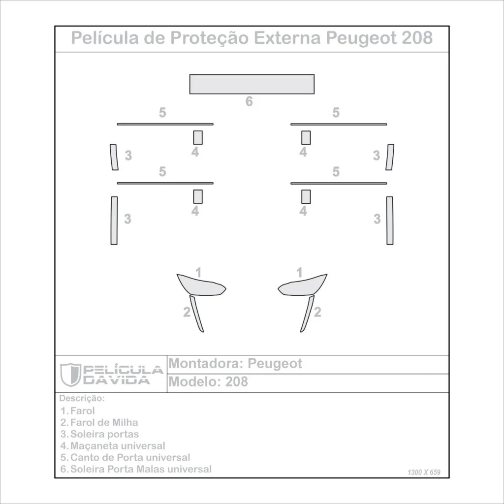 Pelicula proteção externa 208
