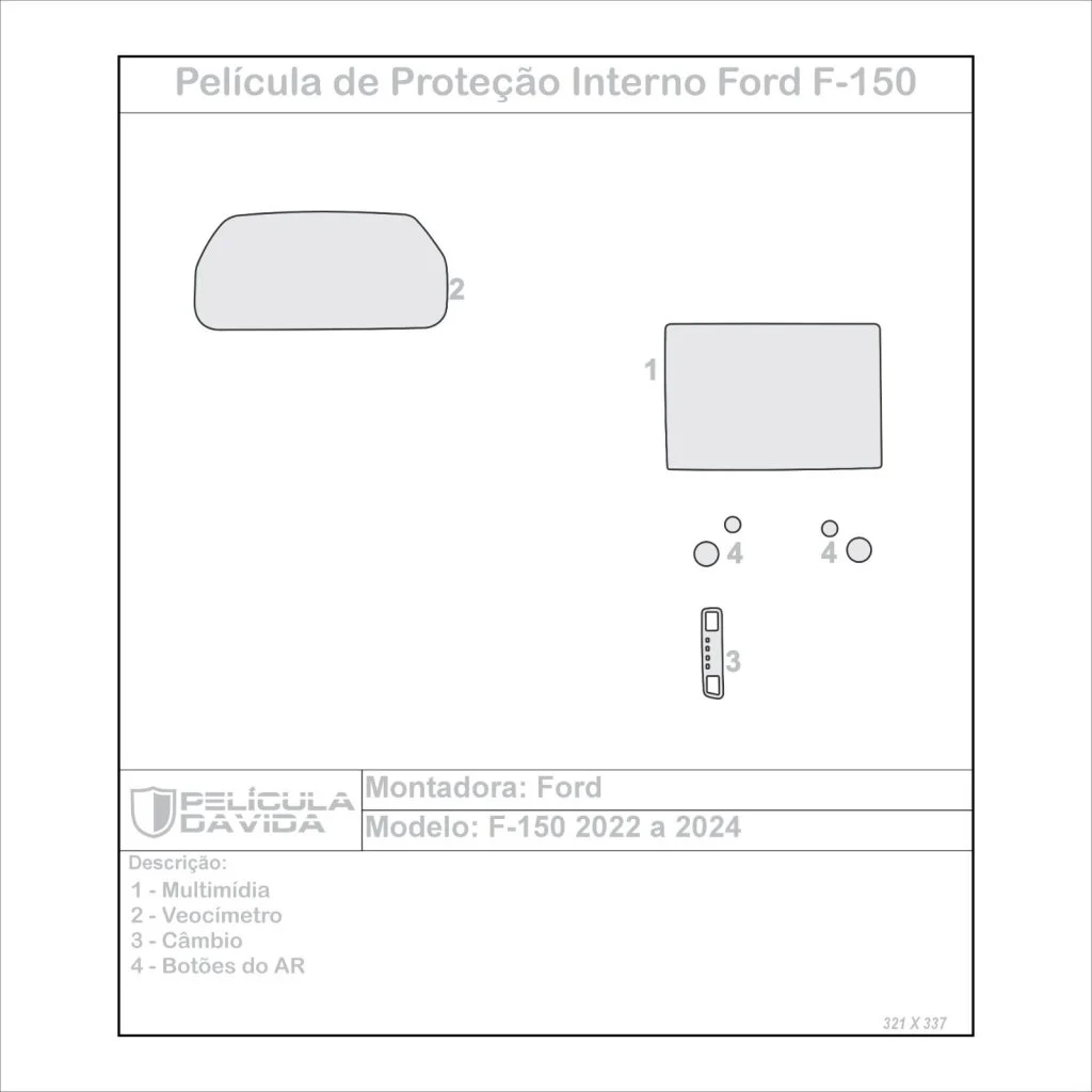 Película proteção kit Ford F150