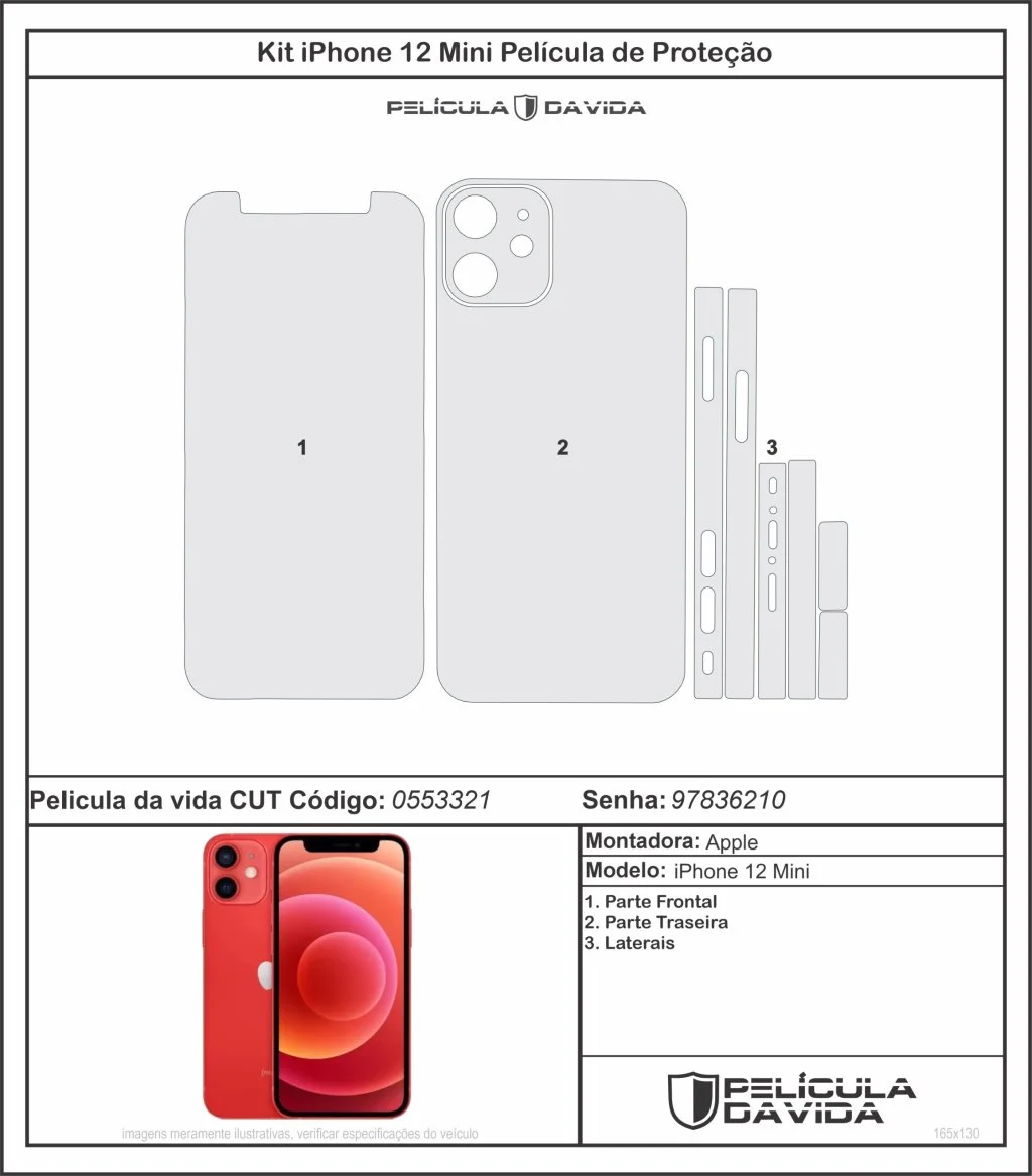 Película proteção iPhone 12 Mini