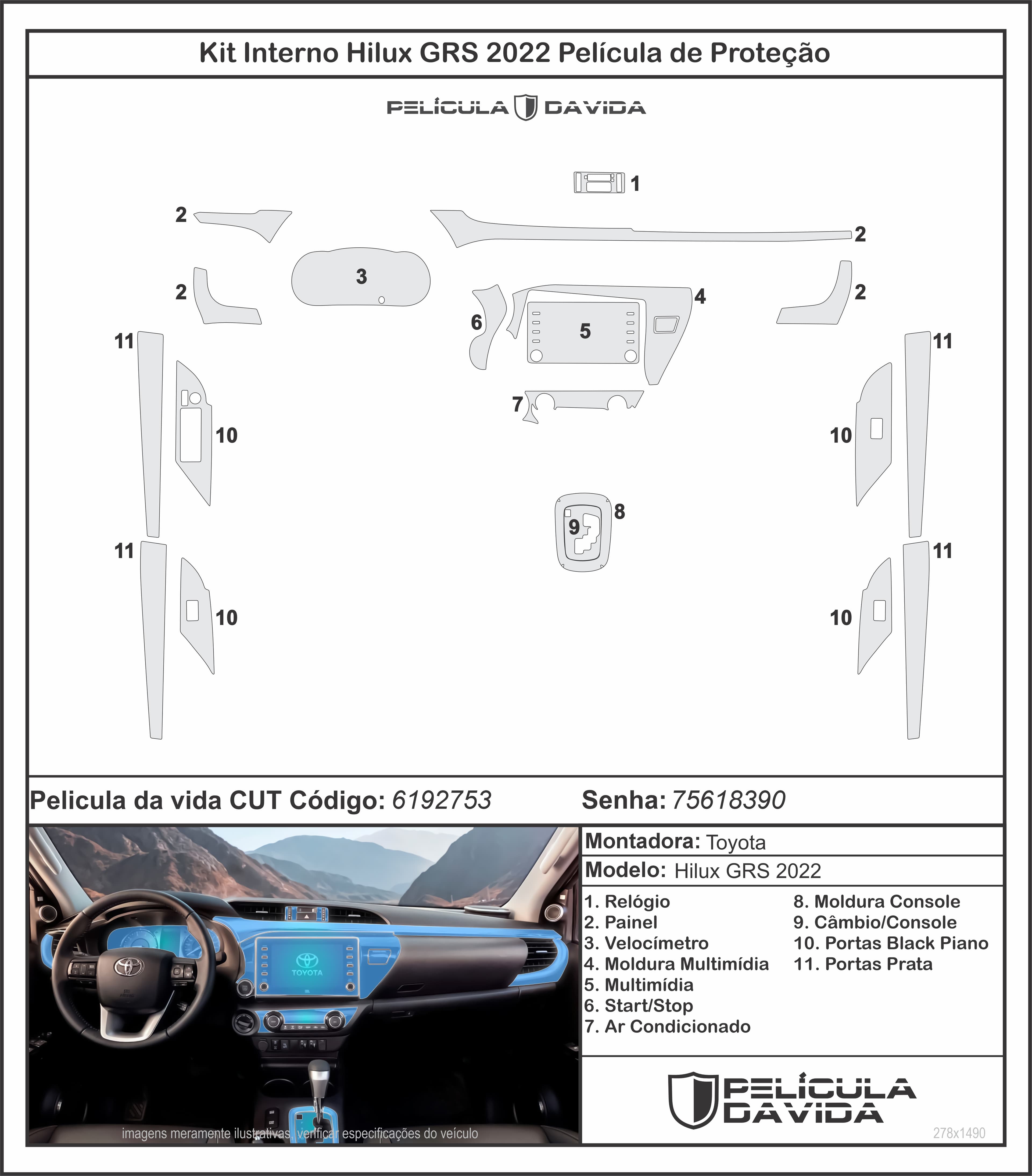 Kit interno Hilux HRS 2022