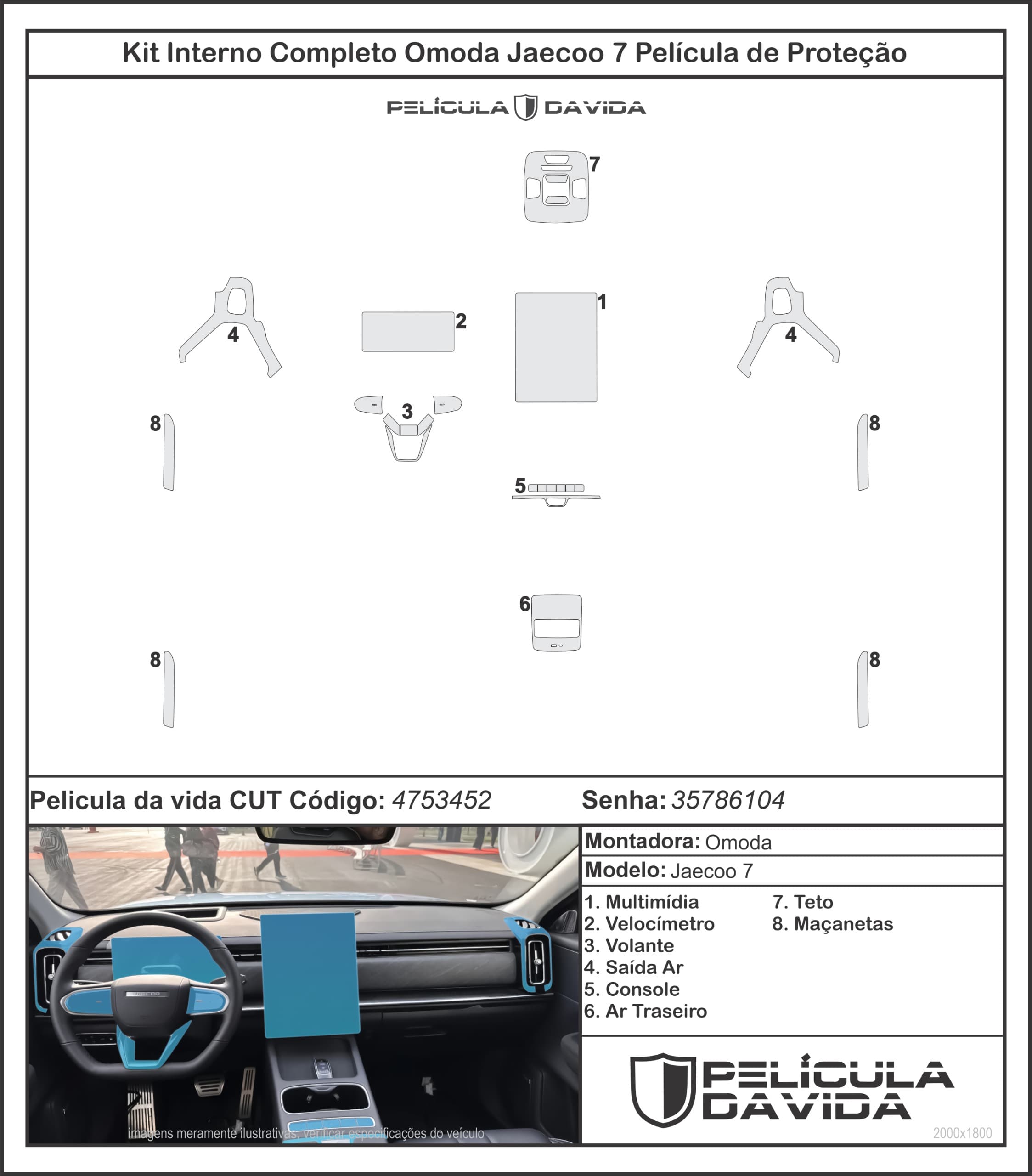 Kit interno Omoda Jaeco 7
