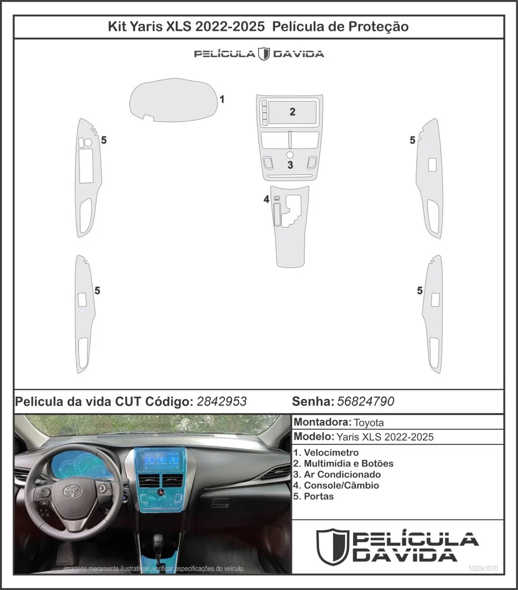 Kit full ppf Toyota Yaris XLS 2022
