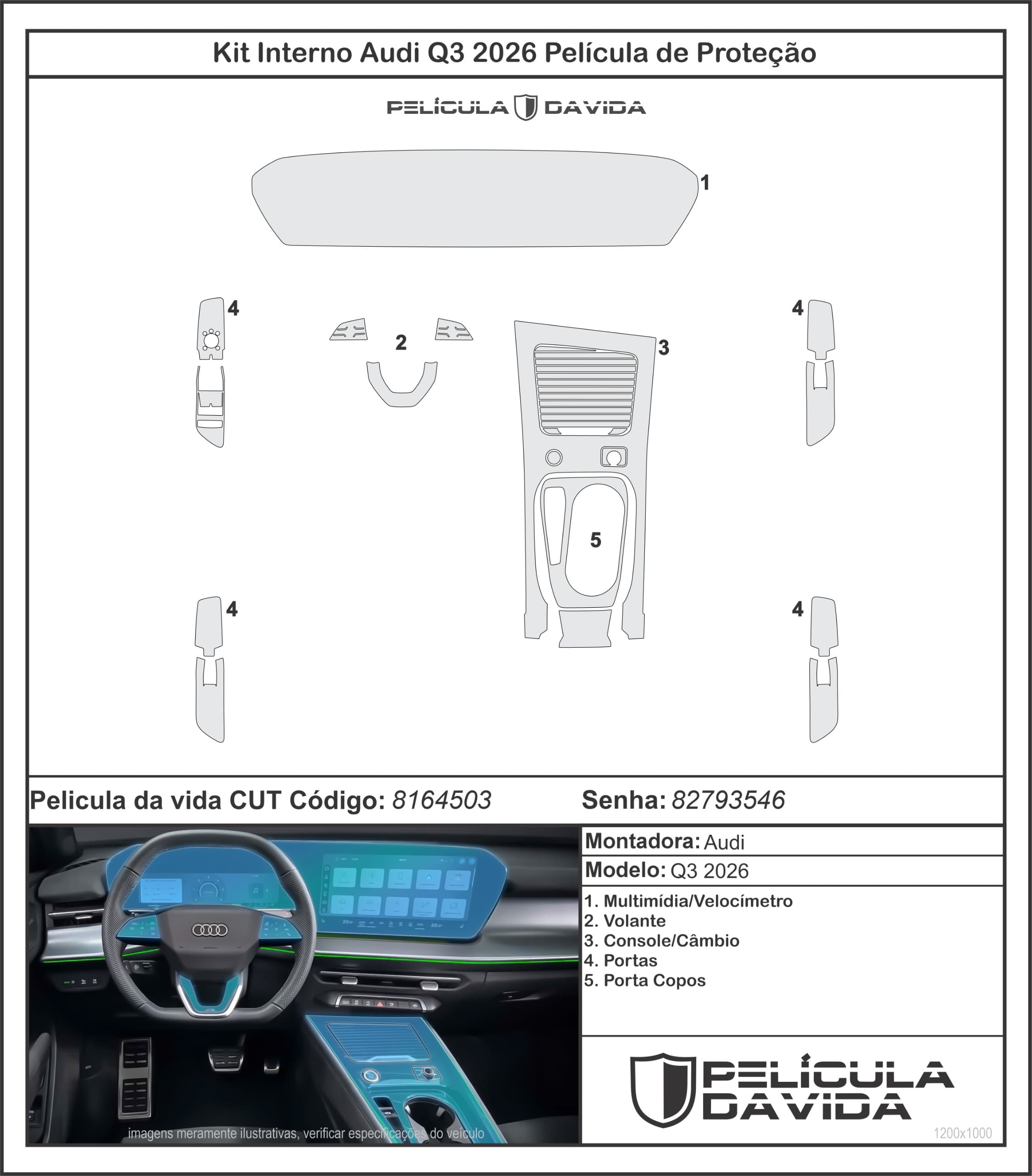 Kit interno Audi Q3 2026